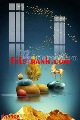 File in lụa File gốc in bộ tranh decor treo tráng gương canvas FA5398 (chất lượng cao) File gốc in bộ tranh decor treo tráng gương canvas FA5398