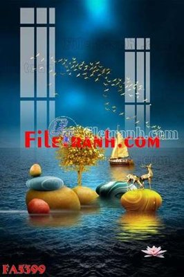 Tải file File gốc in bộ tranh decor treo tráng gương canvas FA5399 (ảnh gốc) in tráng gương