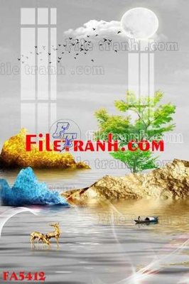 File gốc File gốc in bộ tranh decor treo tráng gương canvas FA5412 (cho in ấn) từ kho Filetranh