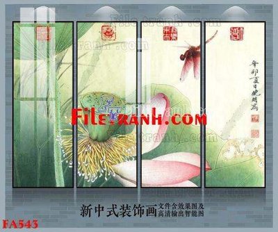 File PSD File gốc in bộ tranh decor treo tráng gương canvas FA543 (gốc) nhiều lớp (multi-layer)