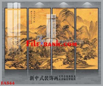 Tải file gốc File gốc in bộ tranh decor treo tráng gương canvas FA544 (in khổ lớn) không mờ