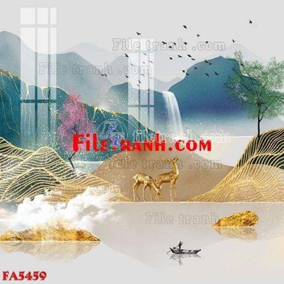 Download file gốc File gốc in bộ tranh decor treo tráng gương canvas FA5459 (độ nét cao)