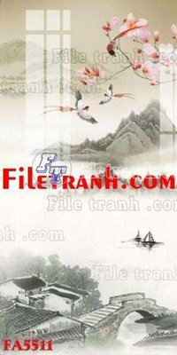 File tranh gốc PSD File gốc in bộ tranh decor treo tráng gương canvas FA5511 còn nguyên layer