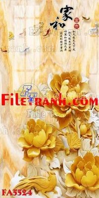 Tải file File gốc in bộ tranh decor treo tráng gương canvas FA5524 (gốc) chủ đề phong thủy