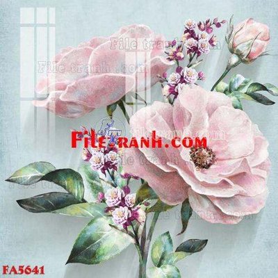 File tranh File gốc in bộ tranh decor treo tráng gương canvas FA5641 (gốc) chủ đề tĩnh vật