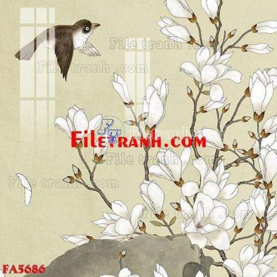 File tranh in trần 3D File gốc in bộ tranh decor treo tráng gương canvas FA5686 (ảnh gốc)