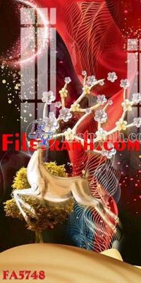 Download file gốc File gốc in bộ tranh decor treo tráng gương canvas FA5748 (in lụa) tranh 3D