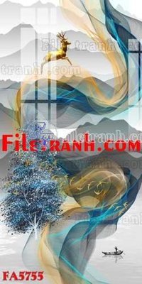 Download file File gốc in bộ tranh decor treo tráng gương canvas FA5755 (chuẩn in) chất lượng cao