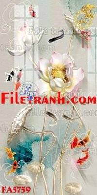 Download file gốc File gốc in bộ tranh decor treo tráng gương canvas FA5759 (in lụa) hoa lá