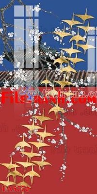 File tranh in trần 3D File gốc in bộ tranh decor treo tráng gương canvas FA5776 (ảnh gốc)