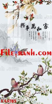 File tranh File gốc in bộ tranh decor treo tráng gương canvas FA5783 (bản gốc) in lụa 3D