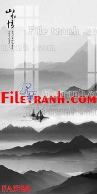 File in mica File gốc in bộ tranh decor treo tráng gương canvas FA5788 (bản gốc) làm vách ngăn