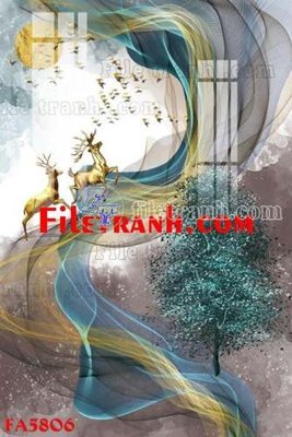 File in mica File gốc in bộ tranh decor treo tráng gương canvas FA5806 (ảnh gốc) đẹp