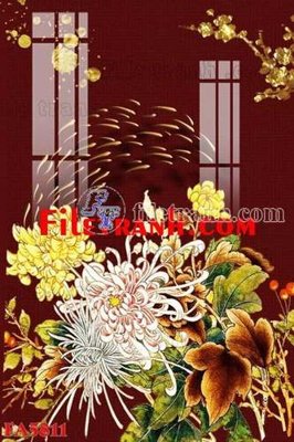 File in trần File gốc in bộ tranh decor treo tráng gương canvas FA5811 (file gốc) xuyên sáng