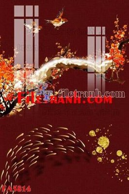 File tranh File gốc in bộ tranh decor treo tráng gương canvas FA5814 (gốc) in backlit film