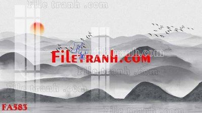 File gốc File gốc in bộ tranh decor treo tráng gương canvas FA583 (in lụa) hoa văn cổ điển