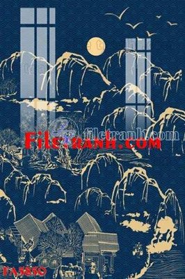 File tranh File gốc in bộ tranh decor treo tráng gương canvas FA5850 (bản gốc) in lụa dán tường