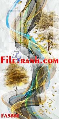 File PSD File gốc in bộ tranh decor treo tráng gương canvas FA5888 (bản gốc) cho nhà in