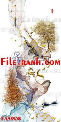 File tranh ảnh gốc File gốc in bộ tranh decor treo tráng gương canvas FA5908 dùng cho in khổ lớn