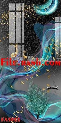File gốc in ấn File gốc in bộ tranh decor treo tráng gương canvas FA5922 (sẵn sàng tải về)
