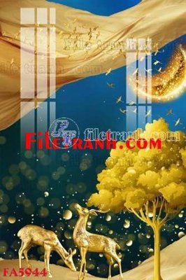 File in ấn File gốc in bộ tranh decor treo tráng gương canvas FA5944 (bản gốc) cao cấp