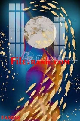 Ảnh gốc File gốc in bộ tranh decor treo tráng gương canvas FA5948 (độ nét cao) in mica