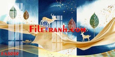 File gốc File gốc in bộ tranh decor treo tráng gương canvas FA5959 (in mica) làm bảng hiệu