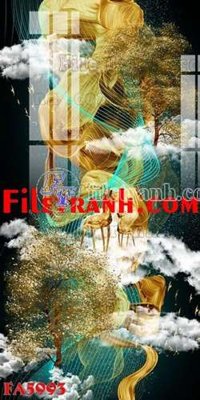 File tranh trang trí File gốc in bộ tranh decor treo tráng gương canvas FA5993 (file gốc)