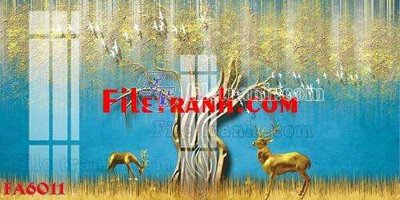 File gốc File gốc in bộ tranh decor treo tráng gương canvas FA6011 (cho in 3D) độc đáo