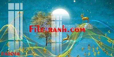 File tranh File gốc in bộ tranh decor treo tráng gương canvas FA6014 (ảnh gốc) không bị mờ