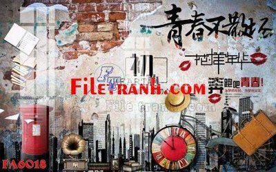 Tải file gốc in lụa File gốc in bộ tranh decor treo tráng gương canvas FA6018 siêu nét