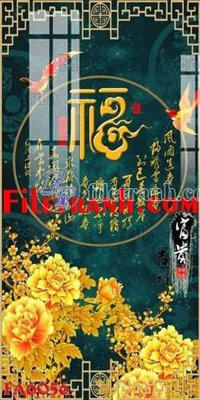 File tranh File gốc in bộ tranh decor treo tráng gương canvas FA6056 (bản gốc) treo phòng ăn