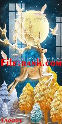 Download file gốc File gốc in bộ tranh decor treo tráng gương canvas FA6064 (in lụa) nghệ thuật
