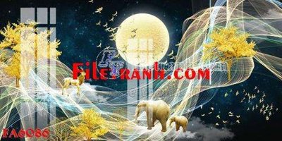 File PSD File gốc in bộ tranh decor treo tráng gương canvas FA6086 (nguyên bản) cho thiết kế