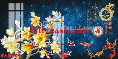 File gốc File gốc in bộ tranh decor treo tráng gương canvas FA6095 (in lụa) cao cấp