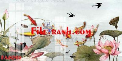 File tranh File gốc in bộ tranh decor treo tráng gương canvas FA6096 (bản gốc) in lụa 3D