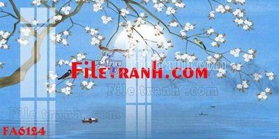 File in trần File gốc in bộ tranh decor treo tráng gương canvas FA6124 (bản gốc) đại dương