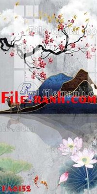 File ảnh File gốc in bộ tranh decor treo tráng gương canvas FA6152 (gốc) trang trí khách sạn