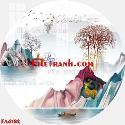 File gốc File gốc in bộ tranh decor treo tráng gương canvas FA6182 (in ấn) không giới hạn