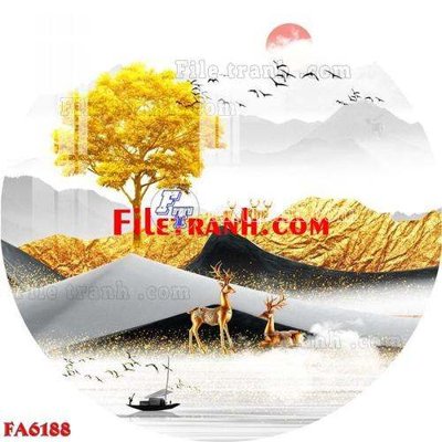 File gốc in ấn File gốc in bộ tranh decor treo tráng gương canvas FA6188 độ phân giải cao