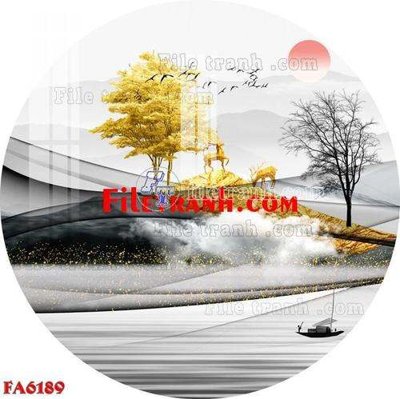 File tranh File gốc in bộ tranh decor treo tráng gương canvas FA6189 (ảnh gốc) in trần nhà