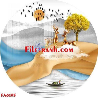 Tải về hình ảnh gốc File gốc in bộ tranh decor treo tráng gương canvas FA6195 sắc nét