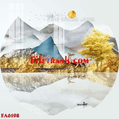 File gốc File gốc in bộ tranh decor treo tráng gương canvas FA6198 (vector) cho in ấn