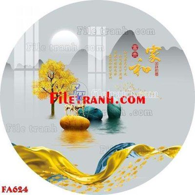 File in ấn File gốc in bộ tranh decor treo tráng gương canvas FA624 chuyên nghiệp