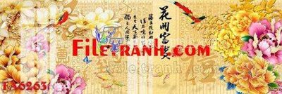 Download file gốc File gốc in bộ tranh decor treo tráng gương canvas FA6263 (in lụa) tranh 3D