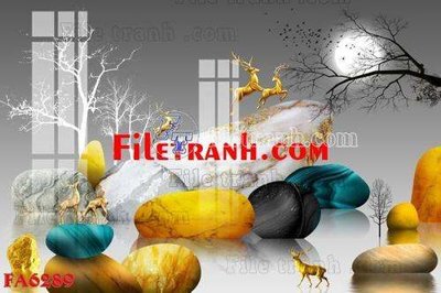 Tải về hình ảnh gốc File gốc in bộ tranh decor treo tráng gương canvas FA6289 sắc nét