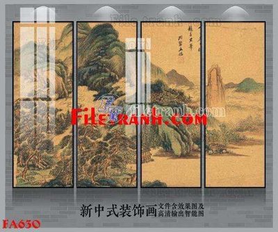 File in ấn File gốc in bộ tranh decor treo tráng gương canvas FA630 (bản gốc) từ file gốc