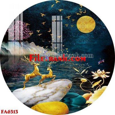 File in ấn chuyên nghiệp File gốc in bộ tranh decor treo tráng gương canvas FA6313 (file gốc)