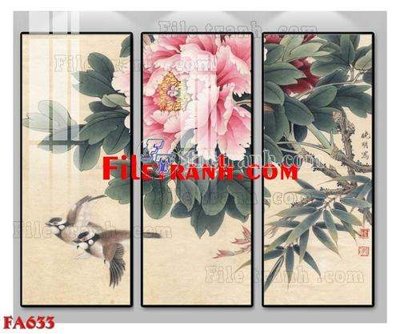 File gốc File gốc in bộ tranh decor treo tráng gương canvas FA633 (in 3D) nghệ thuật