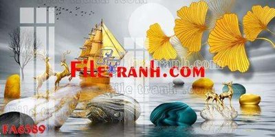 File in ấn File gốc in bộ tranh decor treo tráng gương canvas FA6389 (bản gốc) từ file gốc